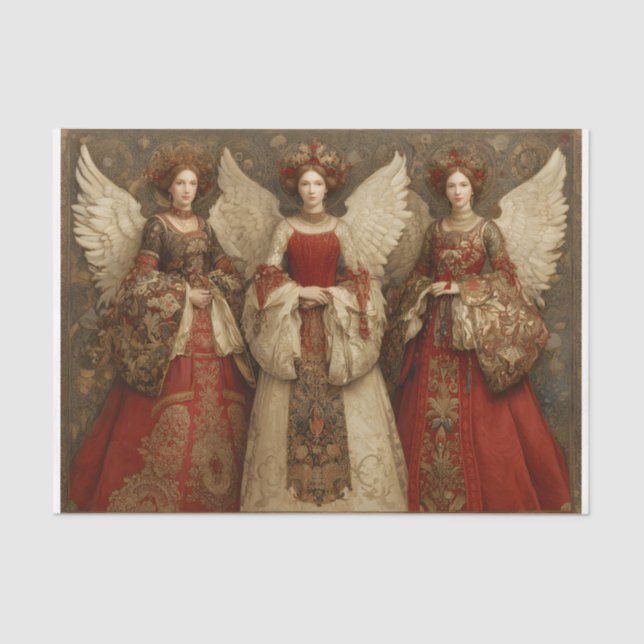 Papier Mousseline Festive Angels (Recto)