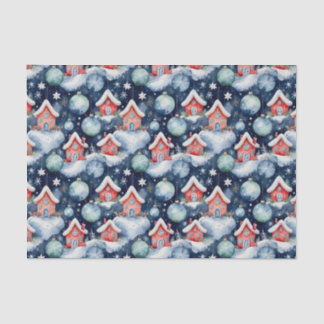 Papier Mousseline Festive Christmas Ornament Pattern in Watercolor