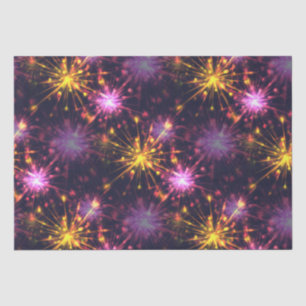 Papier Mousseline Festive feux d'artifice des coeurs