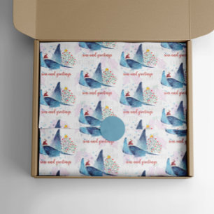Papier Mousseline Festive Manta Ray Seas et salutations