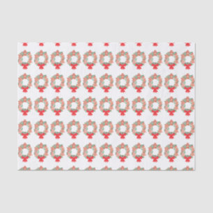 Papier Mousseline Festive Wreath Christmas
