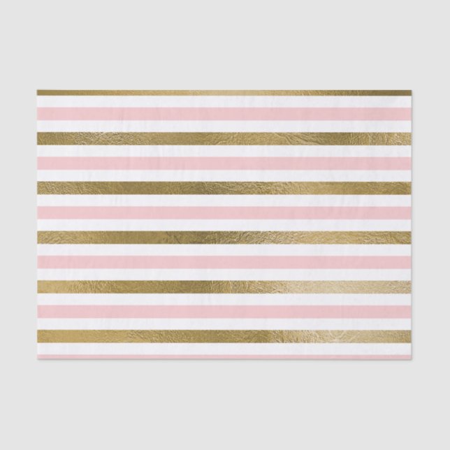 Papier Mousseline Fête d'anniversaire de Blush Rose et Gold Foil (Recto)