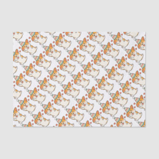 Papier Mousseline Fête d'anniversaire de corgi