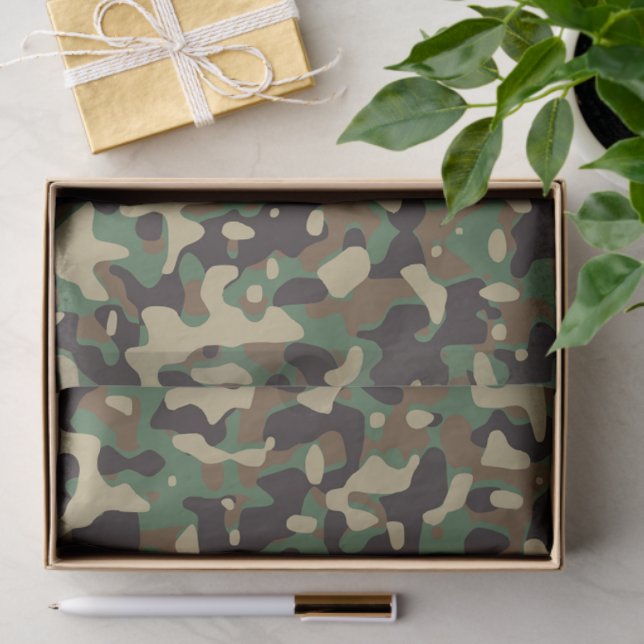 Papier Mousseline Fête de célébration militaire camouflage GI (Cadeau)