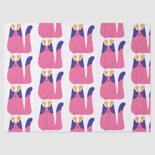 Papier Mousseline Fête de Noël de Cat (Recto)