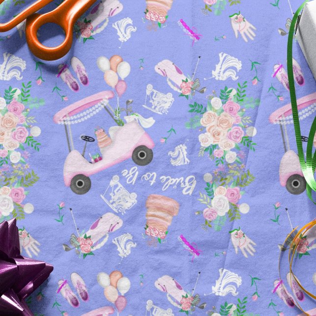 Papier Mousseline Fête des mariées de golf nuptiale Motif sans coutu (Créateur téléchargé)