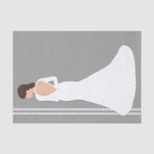 Papier Mousseline Fête des mariées de linge Mariage blanc moderne