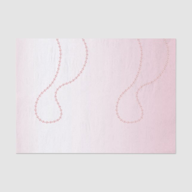 Papier Mousseline Fête des mariées de perles roses assez chic (Recto)