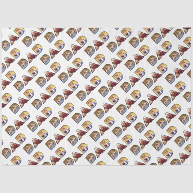 Papier Mousseline Fête des pères Papa Photo Collage Motif personnali (Recto)