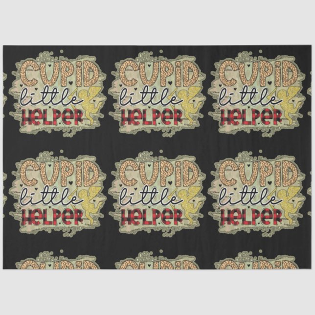 Papier Mousseline Fête des Valentines Cupides (Recto)