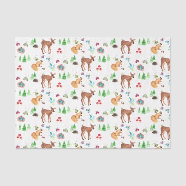 Papier Mousseline Fête et amis des bois (Recto)