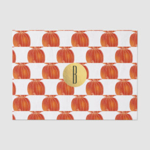 Papier Mousseline Fête personnalisée Citrouille d'automne Orange Bri