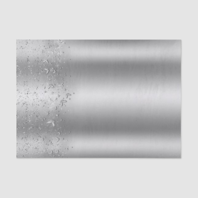 Papier Mousseline Fête Sweet 16 Papillon Flutter Shimmer Argenté (Recto)