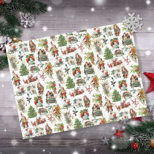 Papier Mousseline Fête Vintage Rétro Noël Vacances