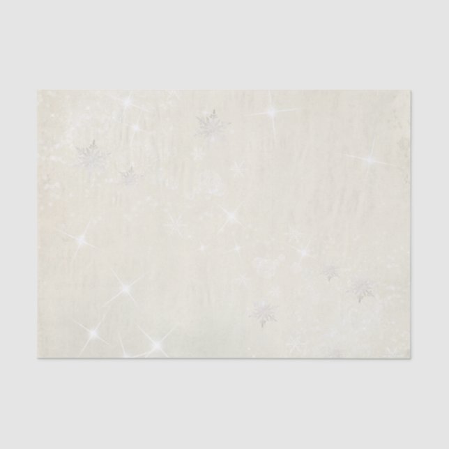 Papier Mousseline Fêtes de Noël Papier Tissu Flammes de neige (Recto)