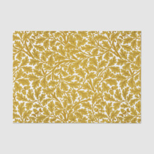 Papier Mousseline Feuille de chêne de William Morris, jaune de