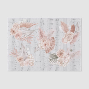 Papier Mousseline feuille de musique herbacée