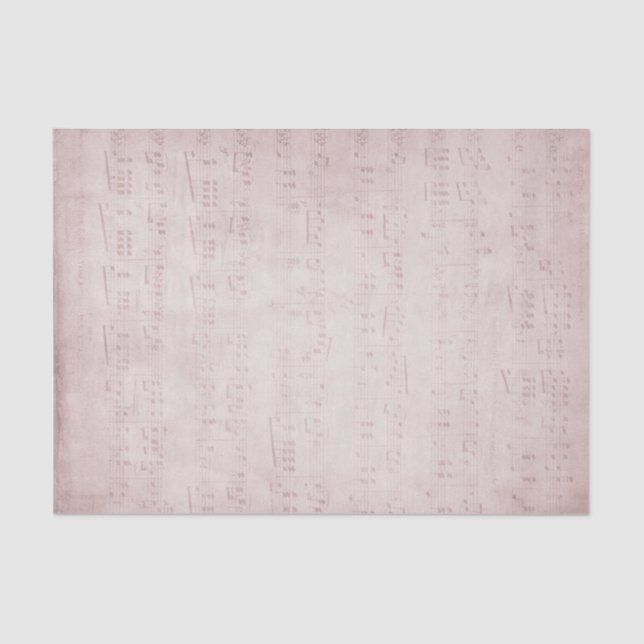Papier Mousseline feuille de musique vintage (Recto)