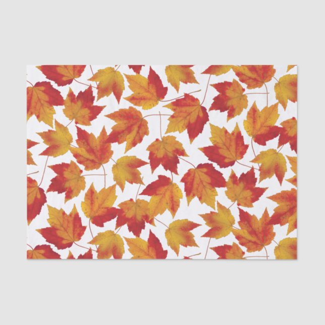 Papier Mousseline Feuille d'érable d'automne (Recto)