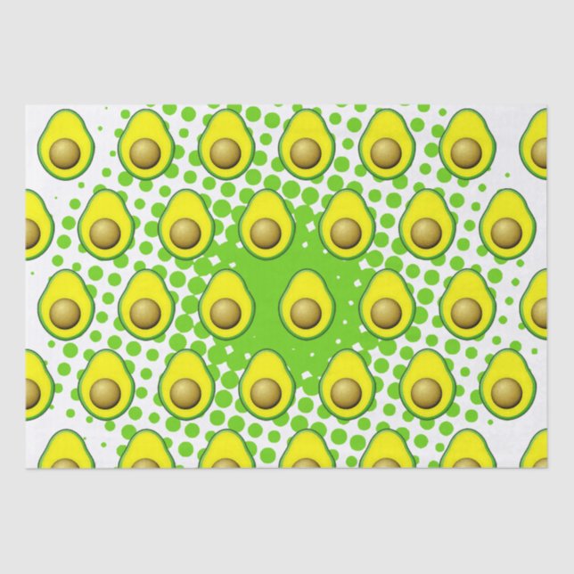 Papier Mousseline Feuille papier d'enveloppement de dessin Avocado d (Recto)