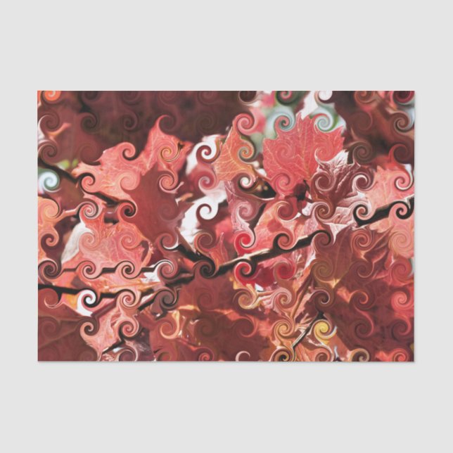 PAPIER MOUSSELINE FEUILLE ROUGE (Recto)