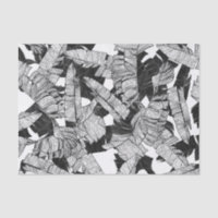 Feuille tropical noir et blanc moderne de banane