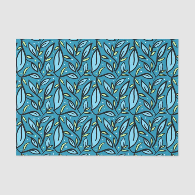 Papier Mousseline Feuilles de papier de tissus bleus (Recto)