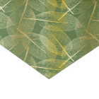 Feuilles d'or sur le vert - Papier Tissu