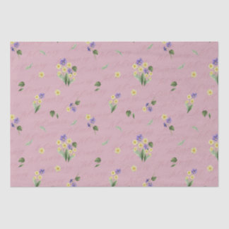 Papier Mousseline Février Mois de naissance Fleurs Primrose Violet