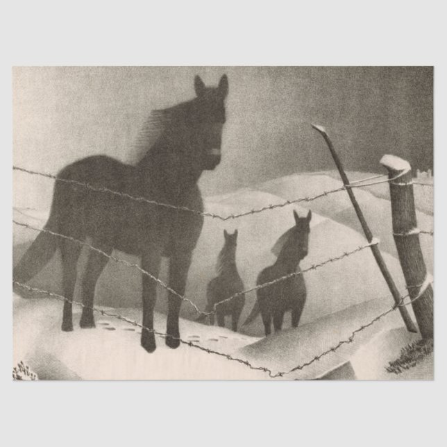 Papier Mousseline Février par Grant Wood (Recto)