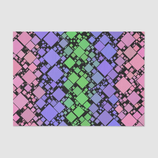 Papier Mousseline Fierté trigenre géométrique super Boho Retro Mod (Recto)