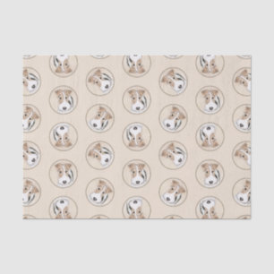 Papier Mousseline Fil Fox Terrier Peinture tricolor WFT Pet Dog Art