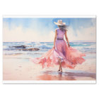 Fille à la plage 1 Document de découpage