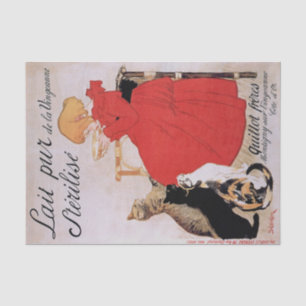 Papier Mousseline Fille avec chats, Alexandre Steinlen