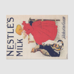 Papier Mousseline Fille avec chats, Poster vintage, Alexandre Steinl