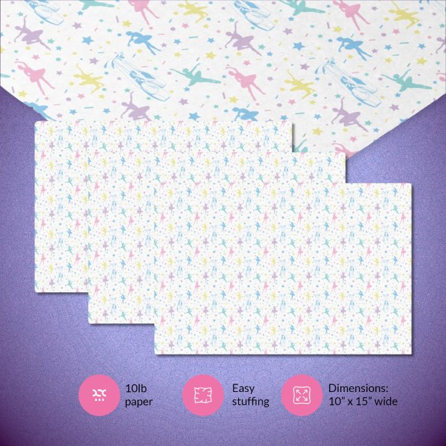 Papier Mousseline Fille Ballerina Danseuse - Motif de ballet (Ballet Tissue Paper)