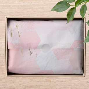 Papier Mousseline Fille Chic Parties scintillant rose marbre Motif g