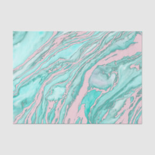Papier Mousseline Fille moderne rose Turquoise vert fumé Motif en ma