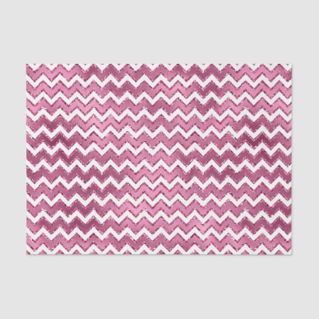 Papier Mousseline Fille rose blanc Zigzag rayures (Recto)