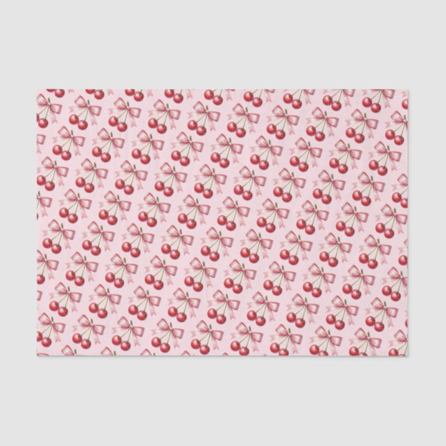 Papier Mousseline Fille rose Coquette rouge cerise (Recto)