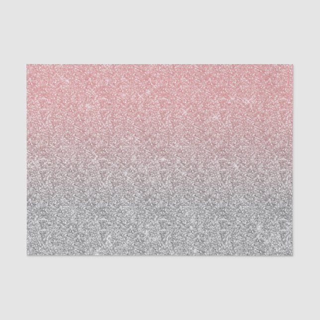 Papier Mousseline Fille Rose Gold Parties scintillant Argent Ombre D (Recto)