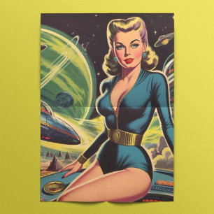 Papier Mousseline Fille Wi-Fi Sci Retro