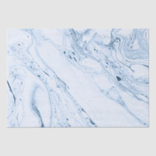 Papier Mousseline Fils de marbre blanc et gris bleu modernes