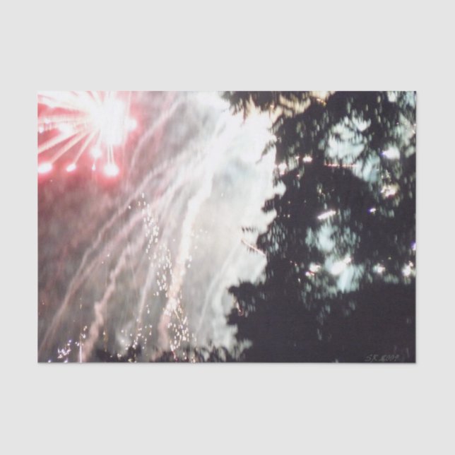 Papier Mousseline Fireworks 14 papier de tissu (Recto)