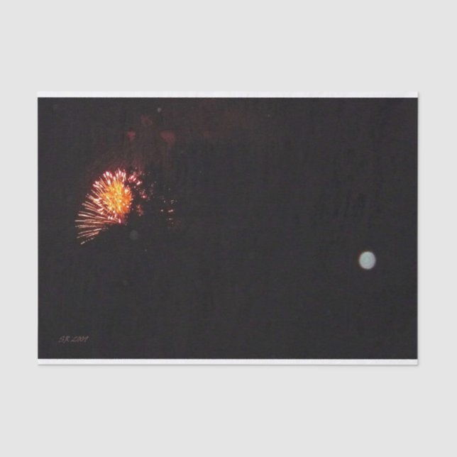Papier Mousseline Fireworks 8 papier tissu (Recto)