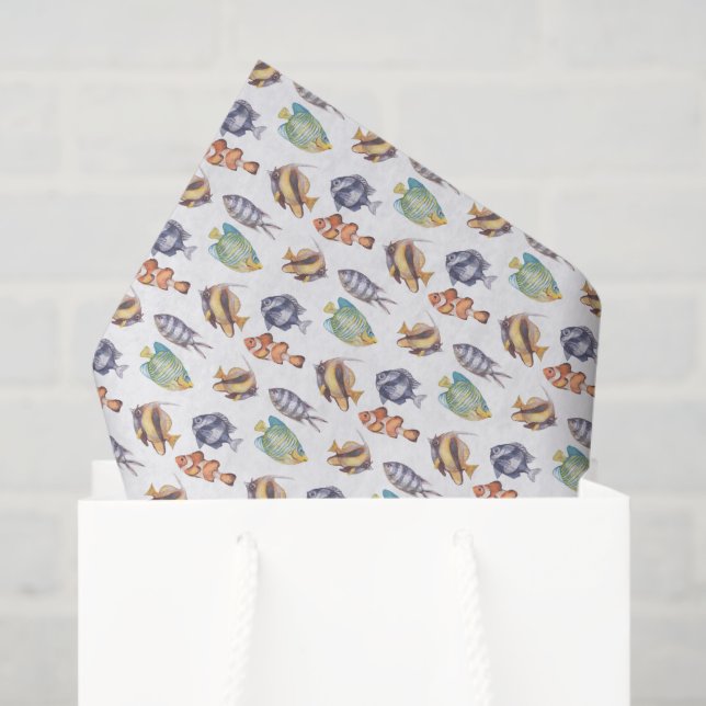 Papier Mousseline Fish Decoupage Tissue Paper (Sac cadeau)