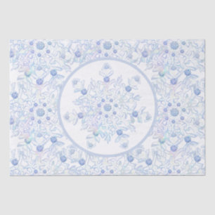 Papier Mousseline Flacon de neige bleu glace