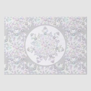 Papier Mousseline Flacon de neige bleu glace