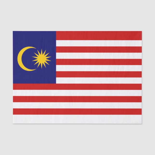 Papier Mousseline Flag malaisien (Recto)