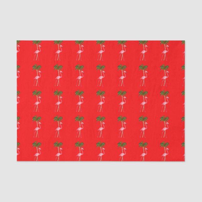 Papier Mousseline Flamant de Noël (Recto)